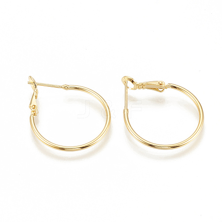 Brass Hoop Earrings X-KK-S341-84-1