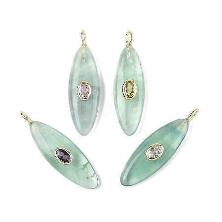 Natural Green Fluorite Pendants G-D357-01G-1