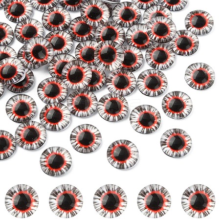 Flat Back Glass Cabochons GGLA-YW0002-10mm-02H-1