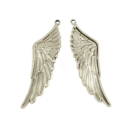 Tibetan Style Alloy Wing Big Pendants X-TIBEP-Q043-325-RS-1