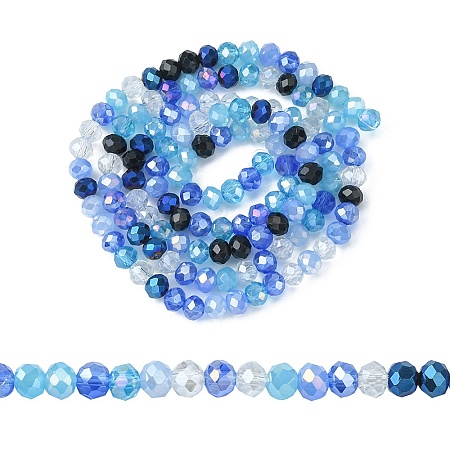 Electroplate Glass Beads Strands EGLA-yw0002-C01-1