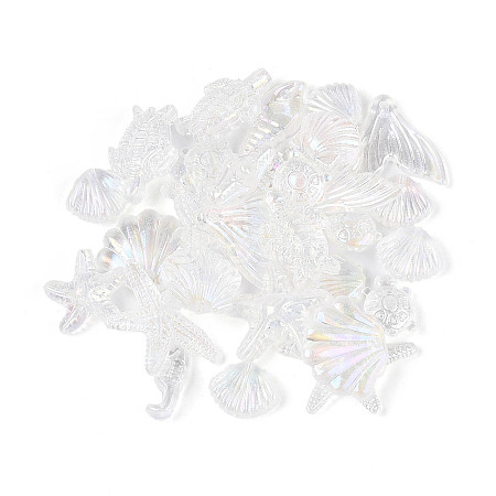 Ocean Theme Transparent Acrylic Beads TACR-T028-69-01F-1