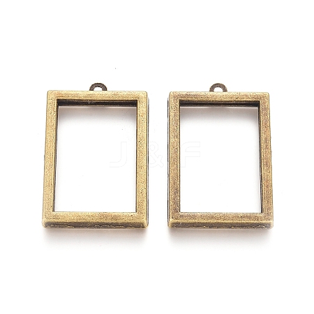 Rack Plating Alloy Photo Locket Pendants LS-PALLOY-WH0068-03AB-1
