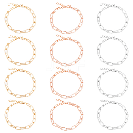Alloy Paperclip Chain Bracelets BJEW-NB0001-02-RS-1