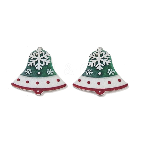 Christmas Themes Opaque Printed Acrylic Pendants LS-OACR-B037-01-1