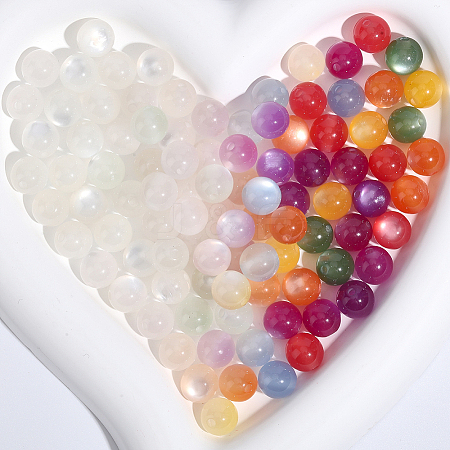 120Pcs Opaque UV Reactive Beads RESI-PA0001-35E-1