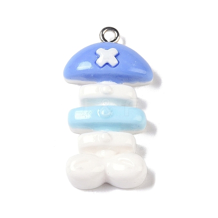 Ocean Theme Opaque Resin Pendants RESI-S403-02I-1