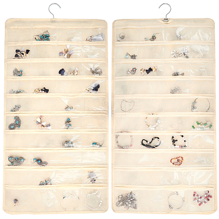 1Pc Non-Woven Fabrics Jewelry Hanging Bag AJEW-CP0007-97-1