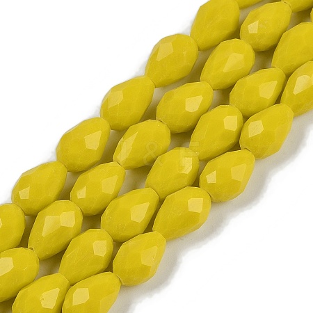 Opaque Solid Color Imitation Jade Beads Strands EGLA-N013-P8mm-D06-1