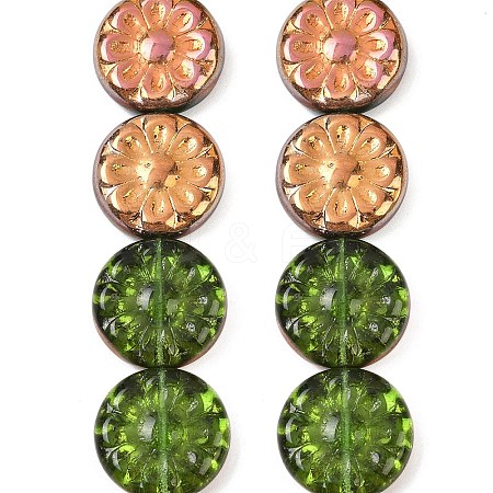 Czech Pressed Glass Beads GLAA-I061-48E-1
