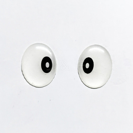 Self-adhesive Plastic Doll Eyes DOLL-PW0015-03A-1