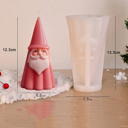 3D Christmas Santa Claus DIY Silicone Candle Molds PW-WG72797-05-1