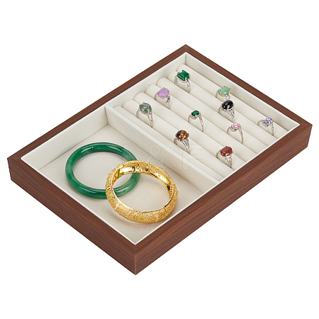 Rectangle Wood Jewelry Trays for Earrings AJEW-WH0880-84A-1