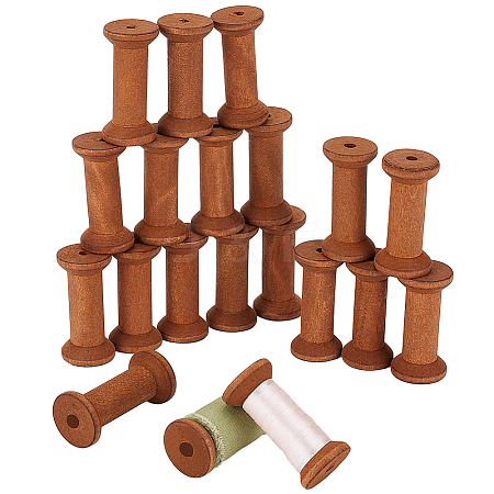 Wood Thread Bobbins TOOL-WH0125-106C-02-1