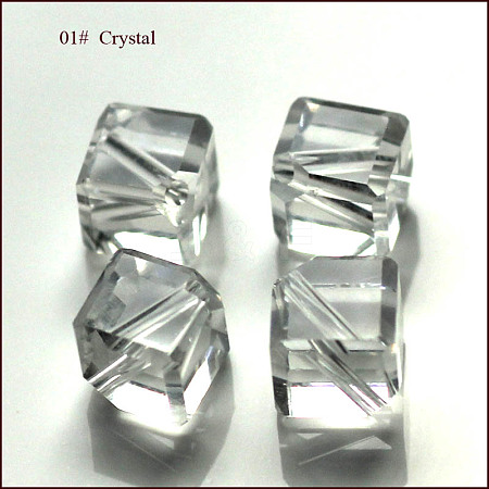 Imitation Austrian Crystal Beads SWAR-F069-6x6mm-01-1