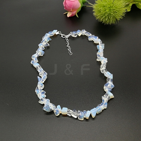 Opalite Chip Beaded Necklaces for Women LS-IW6789-1-1