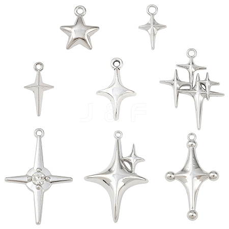 8Pcs 8 Styles Alloy Pendants FIND-YW0009-28-1