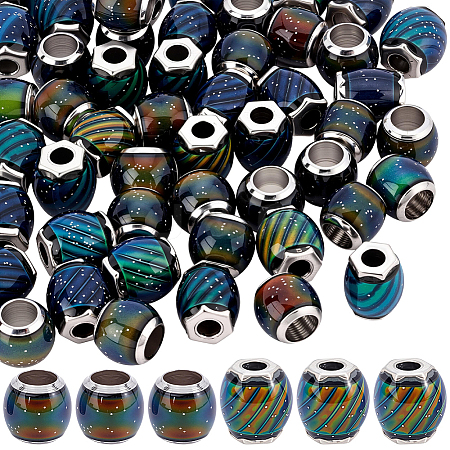 50Pcs 2 Styles Glass European Beads GLAA-PA0001-43-1
