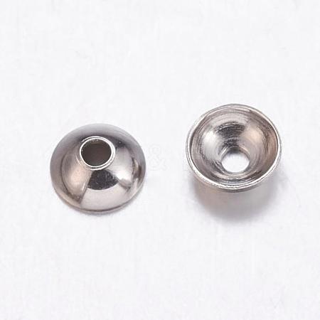 Tarnish Resistant 304 Stainless Steel Bead Caps STAS-E139-D-03-1