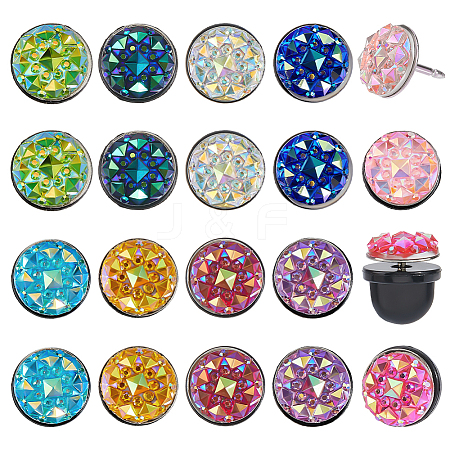 40Pcs 10 Style Resin Brooches JEWB-PH01293-1