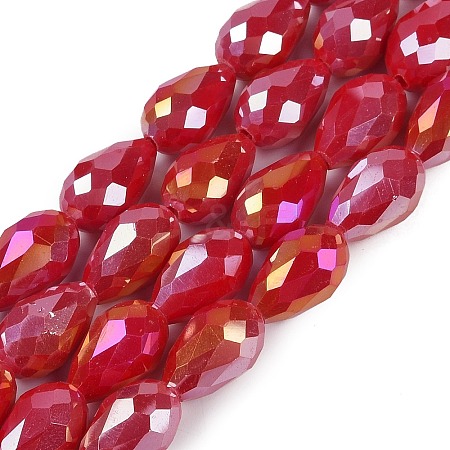 Opaque Solid Color Electroplate Glass Beads Strands LS-EGLA-N013-P4mm-B07-1