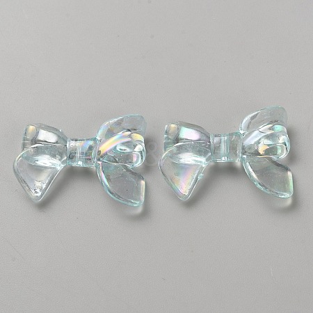 UV Plating Iridescent Transparent AB Color Plated Acrylic Beads TACR-WH0029-01E-1