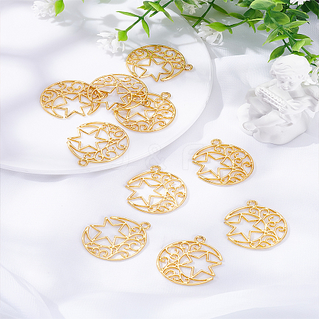 10Pcs Alloy Pendants FIND-LP0005-08-1