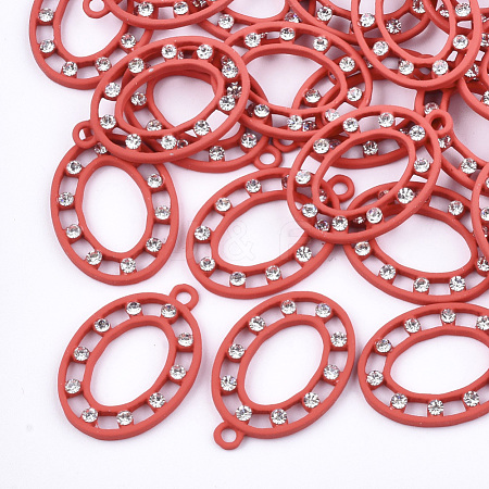 Spray Painted Alloy Pendants PALLOY-S122-04A-1