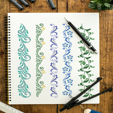 Self-Adhesive Silk Screen Printing Stencil X1-DIY-WH0338-363-1