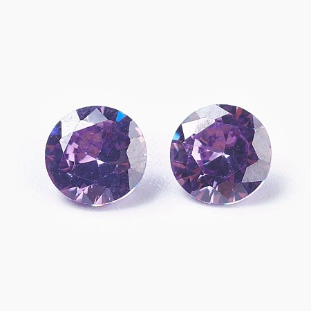 Cubic Zirconia Pointed Back Cabochons ZIRC-WH0001-B05-1