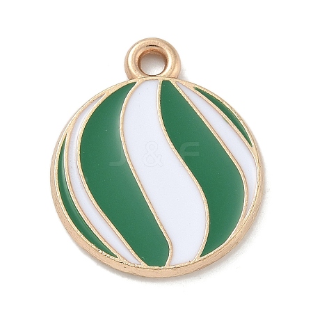 Christmas Theme Alloy Enamel Pendants ENAM-K074-02G-02-1