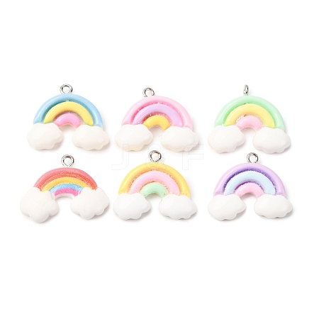 Opaque Resin Pendants RESI-K048-05-1