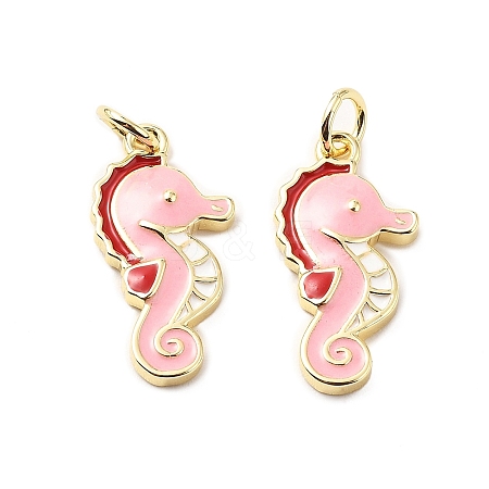 Brass Enamel Pendants KK-L237-027G-01-1