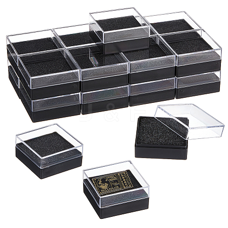 Plastic Badge Storage Gift Box CON-WH0099-06F-1