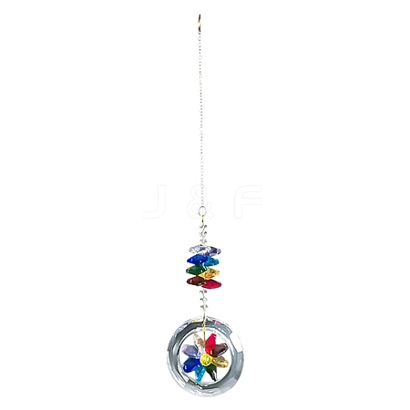 Glass Flower Hanging Ornaments PW-WG87733-03-1