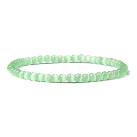 4mm Round Cat Eye Beads Bracelet for Men LS-KG3069-4-1