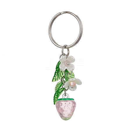 Fruits & Leaf Acrylic Pendant Keychain KEYC-JKC00680-05-1