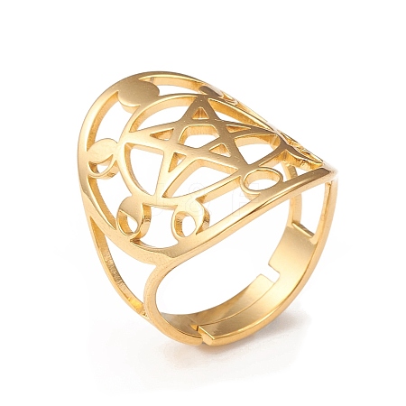 304 Stainless Steel Adjustable Rings LS-RJEW-P080-01G-1