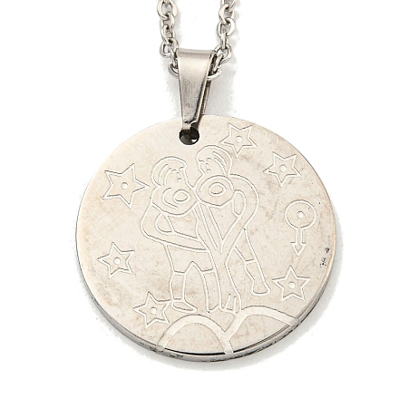 Non-Tarnish Constellation Pendant Necklaces LS-NJEW-S422-04P-03-1