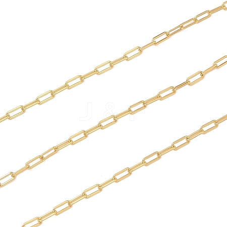 Rack Plating 925 Sterling Silver Paperclip Chains STER-P064-02G-1