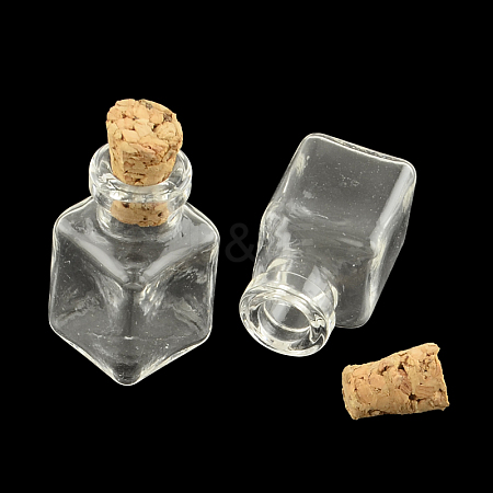 Cuboid Glass Bottle for Bead Containers X1-AJEW-R045-05-1