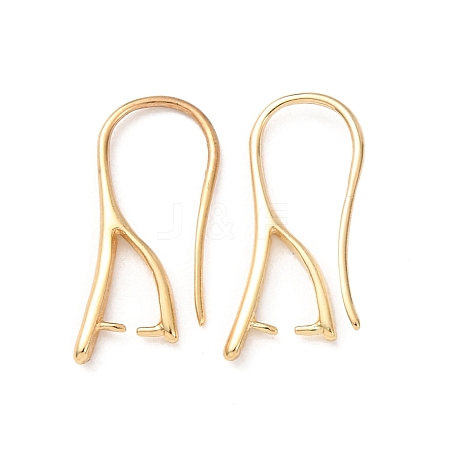 Brass Earring Hooks KK-G604-05G-1