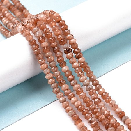 Dyed Natural Malaysia Jade Rondelle Beads Strands X-G-E316-2x4mm-42-1