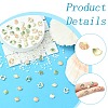 45Pcs 9 Styles Alloy Enamel Shell Shape Cabochons MRMJ-CJ0001-39-3