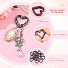 20Pcs Zinc Alloy Rhinestone Spring Gate Rings FIND-SP0004-36B-3