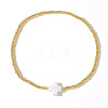 Brass Round Beads Stretch Bracelets VH4184-3-1