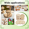 Flat Round Unfinished Wood Slice WOOD-WH0029-190A-5