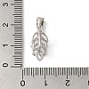 Rhodium Plated Rack Plating 925 Sterling Silver Ice Pick Pinch Bails X-STER-NH0001-19P-3