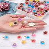 Mega Pet 80Pcs 20 Style Plastic/Resin Frosted Pendants FIND-MP0001-01-18