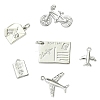 6Pcs 6 Styles Brass Micro Pave Clear Cubic Zirconia Charms KK-CJ0003-31-8